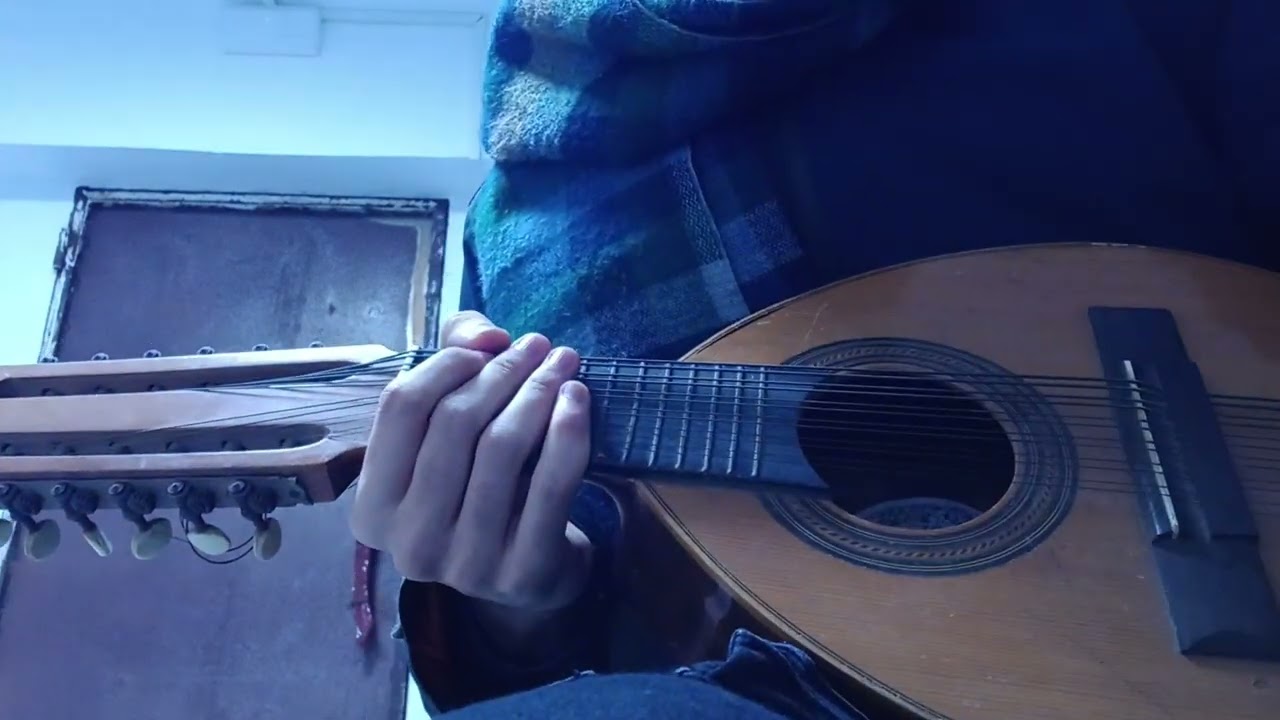 Master of Puppets on beat up Mandolin thingy