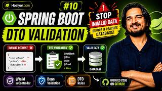 Spring Boot Mastery #10: DTO Validation Explained | Bean Validation | @NotNull,  @Email Explained