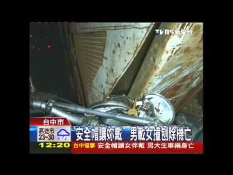 「安全帽讓妳戴」　男載女撞刨除機亡