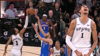 Victor Wembanyama vs Chet Holmgren WAS CRAZY! - OKC Thunder vs Spurs Reaction | February 29, 2024