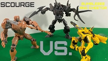 Scourge VS. Bumblebee and Cheetor [Transformers Rise of the Beasts Stop Motion}