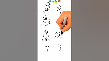 How to Draw Animals From Numbers ✍ Easy and Simple Ideas #shorts