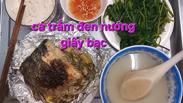 cơm công nhân || cá trắm đen ướp mắc khén hạt dổi nướng giấy bạc