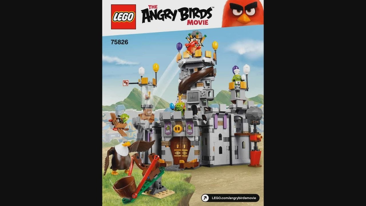 LEGO Angry Birds 75826 King Pig's Castle - instruction timelapse