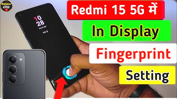 Redmi 15 5g in display fingerprint setting | Redmi 15 5g display fingerprint lock 