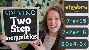 Solving Two Step Inequalities | with Negatives and Fractions
