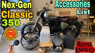 Next gen Royal Enfield Classic 350 | All Company Accessories List and Price