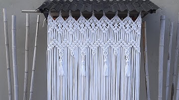 Tutorial Cortina en Macramé N°62. Macramé Curtain Tutorial. Tutoriel de rideau en macramé.