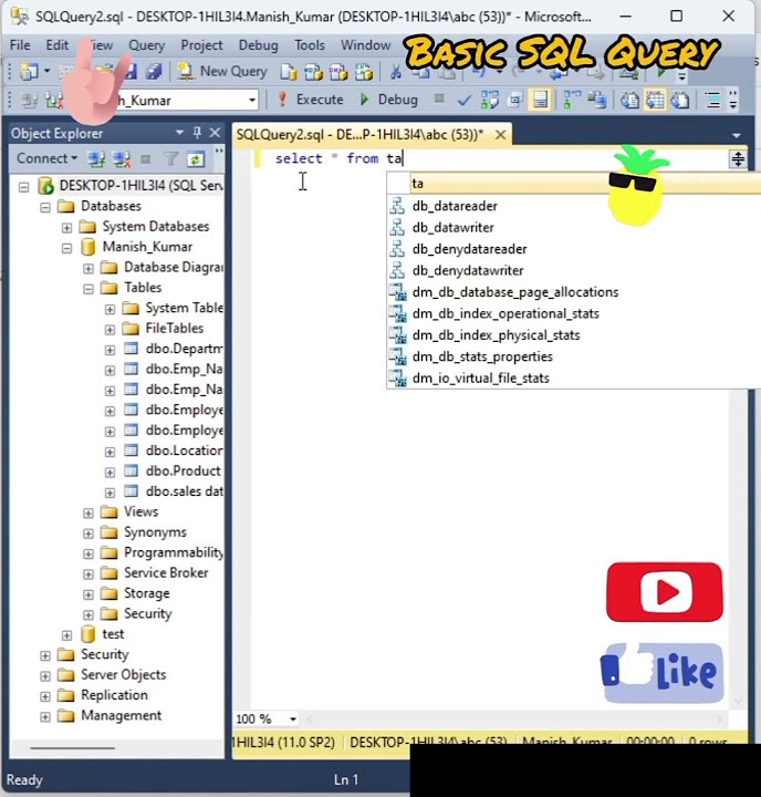 SQL BASICS || SQL BASIC QUERY || HOW TO USE SQL - YouTube
