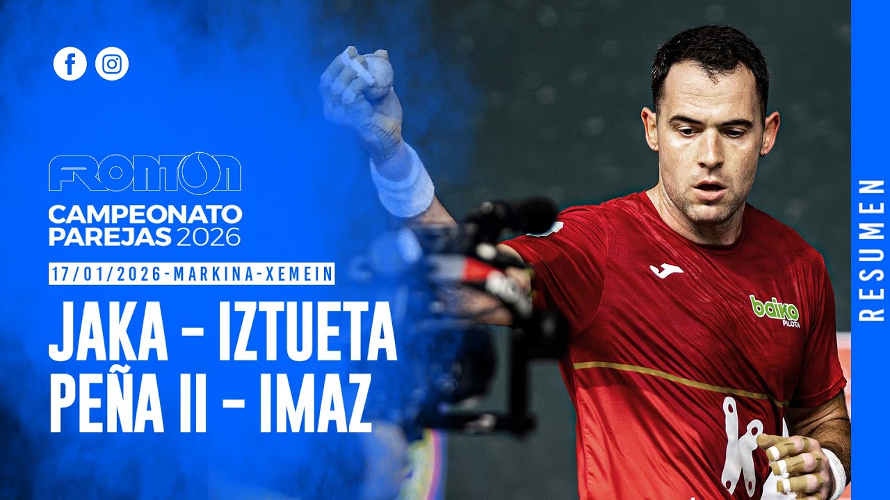 Resumen del partido Jaka - Iztueva vs. Peña II - Imaz -- J10 Campeonato Parejas 2026.