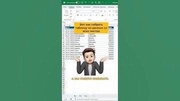 Собираем данные с разных листов в Excel