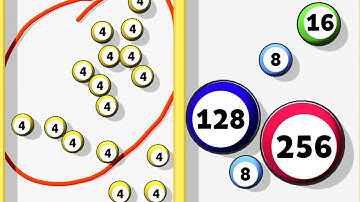 Surround And Merge - Math Games, Balls 2048 Number Goal= 128,256,512 - Gameplay Part 1