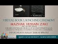 Livewithquaidians virtual book launch ceremony mazhar hussain zaki history 7981