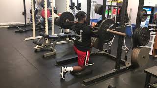 Front rack Split squat from pins