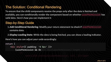 Solving null Prop Issues in Child Components in ReactJS