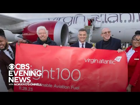 Virgin Atlantic jet makes first-ever trans-Atlantic flight using only sustainable fuel