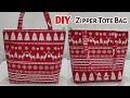 Just 10 Minutes!!! DIY Zipper Tote Bag Sewing Tutorial | Sewing Project | DIY Ladies purse making