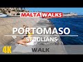 [4K] MALTA - PORTOMASO MARINA - St. Julian's