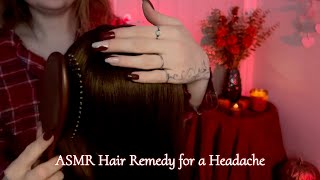 ASMR Hair Remedy using Wooden Hair Brushes, Wooden Comb, Head Massage, Scalp Scratch, Hair Parting