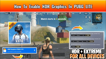 How To Enable HDR Graphics In Pubg Mobile Lite | HDR Graphics Settings In Pubg Lite