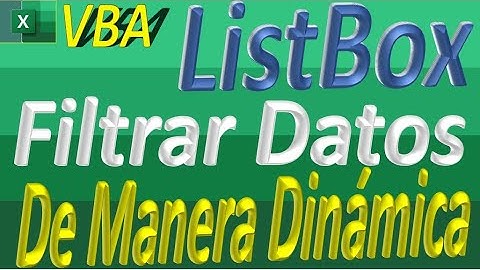 cargar en listbox con filtro en excel