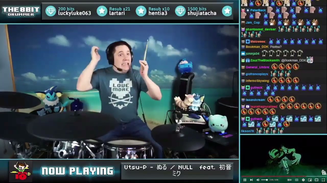 The8BitDrummer plays NULL by Utsu-P feat. Hatsune Miku