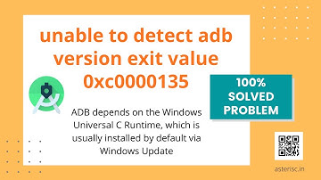 unable to detect adb version exit value 0xc0000135 in ANDROID STUDIO 3.6.3 ( 100% SOLVED PROBLEM )
