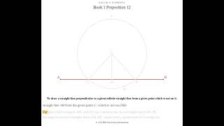 Euclid's Elements Book 1 Proposition 12