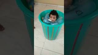 7 Months Baby Swimming In Tub Neck Tube 7Th Month Photo Shoot Pool At Home Little Jd