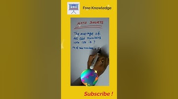 #shorts The average of all odd numbers upto 100 is? math shortcuts, #ssc #rrb #bankpo Free Knowledge