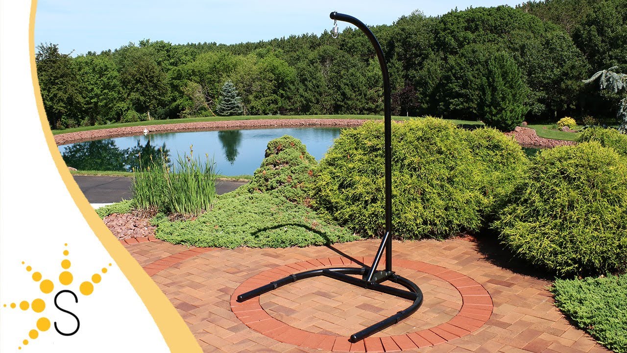 Sunnydaze Steel U-Shape Hanging Chair Stand - 76" - TF-493