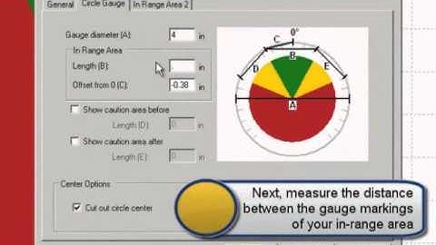 Brady MarkWare Software: Circle Gauge