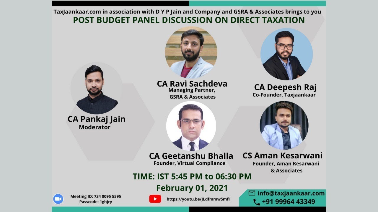 Post Budget Panel Discussion on Direct Taxation