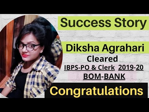 SUCCESS STORY | Diksha Agrahar | IBPS PO and CLERK 2019-20 | Bank of Maharastra | Nimisha Bansal