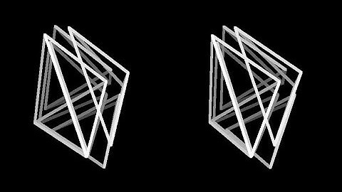 Cells-5-3d. Rotation in four-dimensional space. 4D. Fourth dimension. Hyperspace.