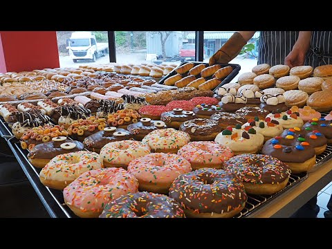 Видео: 10000 продается каждый день! Пончики ручной работы в американском стиле / корейская уличная еда
