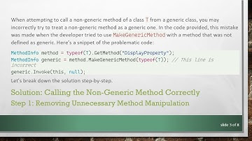 How to Call a Non-Generic Method in a Generic Class