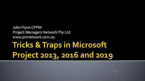 MS Project Tips and Tricks - Setting up Autoschedule option