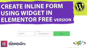 How to Create Inline Form in Elementor free Version for WordPress | Single Line Form