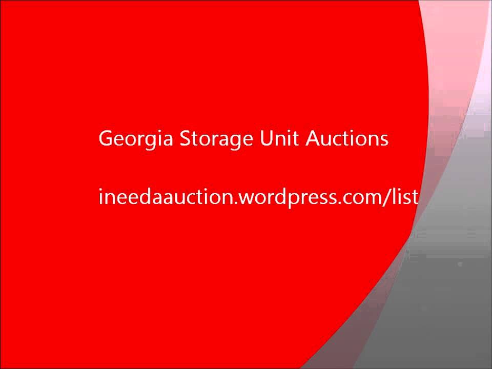 Georgia Self Storage Unit Auctions August 16 2011