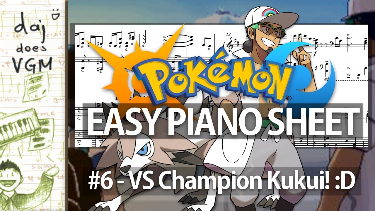 "Battle at the Summit" (from "Pokémon SM") || Easy Piano Sheet Music! :D