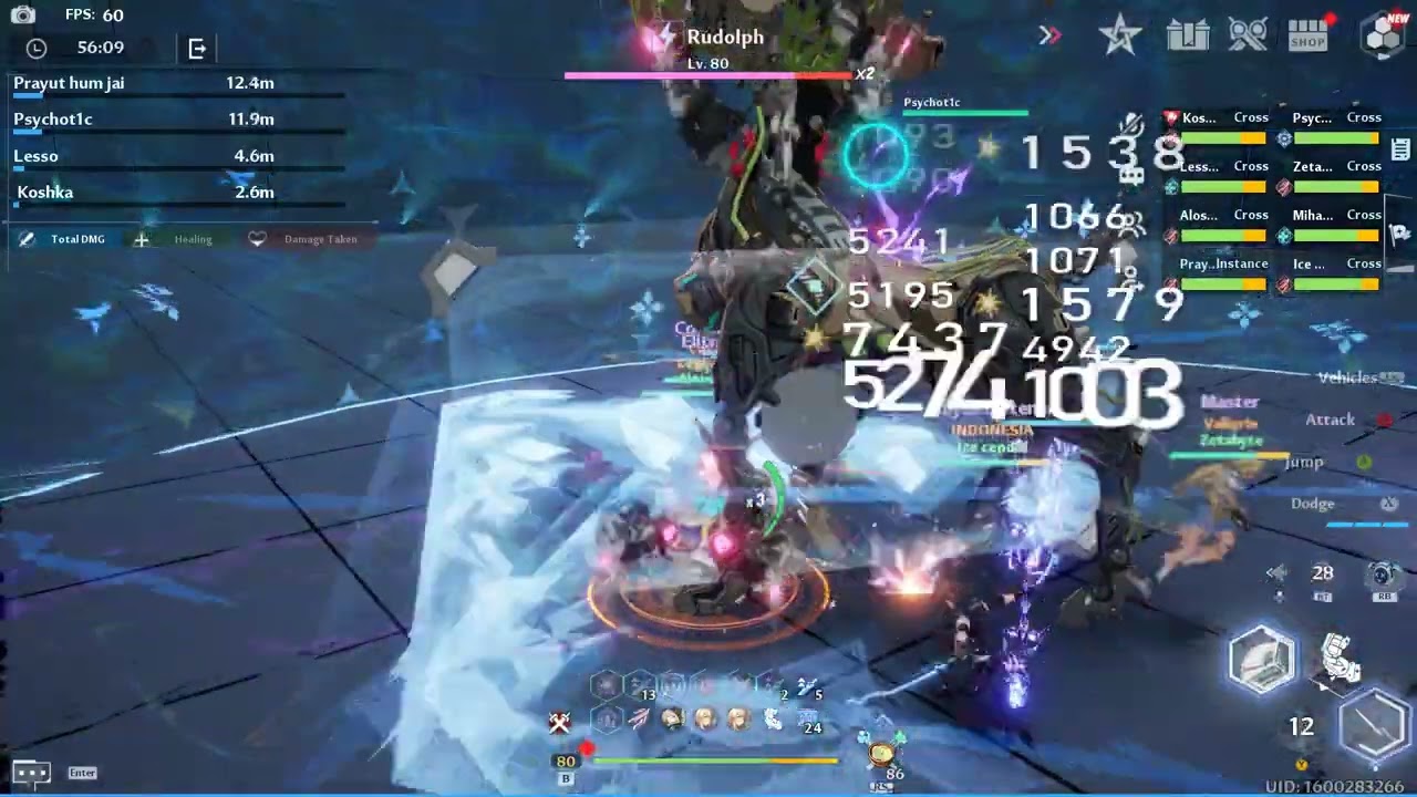 Tower of Fantasy: Lyra (A0) vs raid boss Rudolph heroic