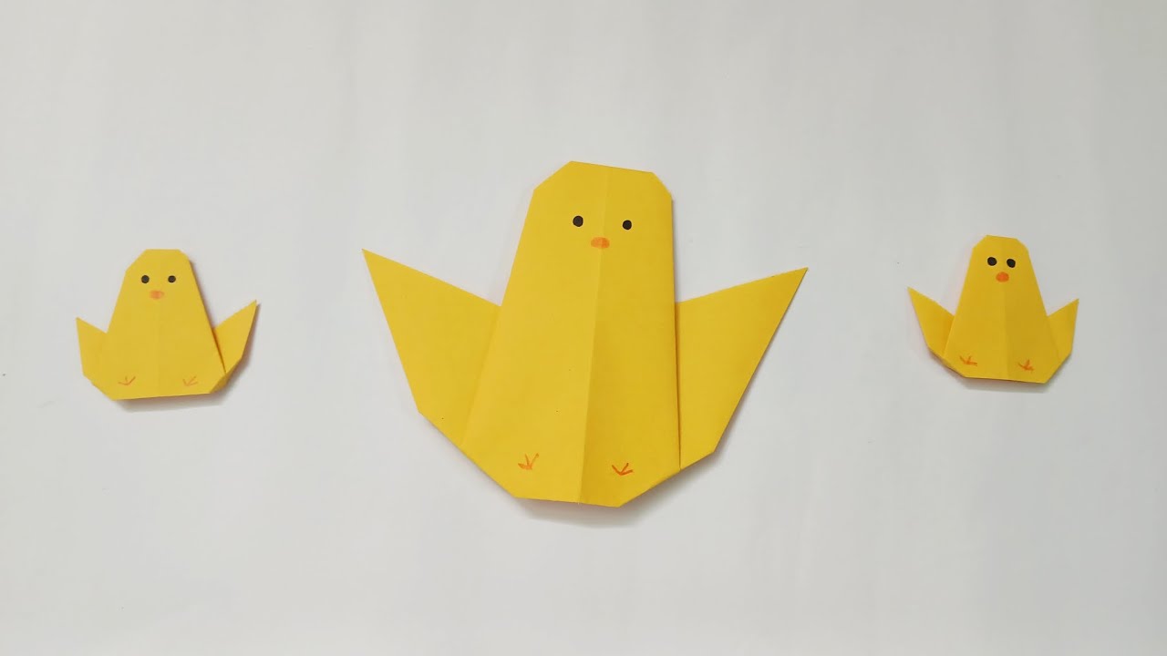 How to Make Cute Origami Chicks 🐥 | Easy Paper Chick Tutorial for Kids