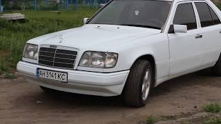 обзор тест драйв Мерседес , дизель , белый мерин, Mercedes -  benz w124  , 250D , OM 605