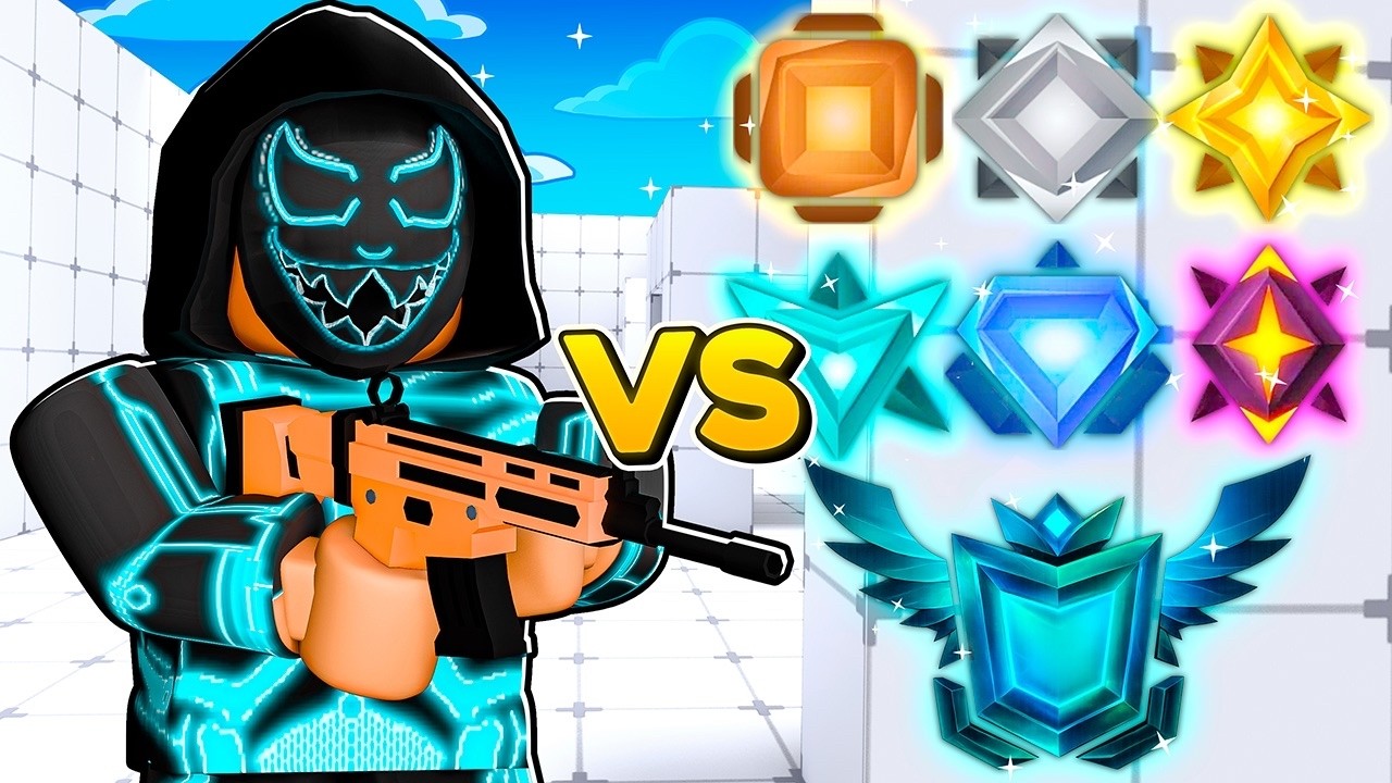 1v1 Against EVERY RANK in Roblox Rivals! (Bronze to ArchNemesis)
