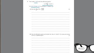 A2 Level Math: Feb/March/18/32 - 6. Differential Equations