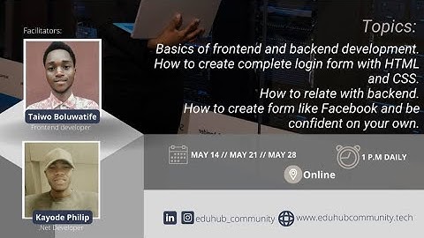 Fullstack Web Development Workshop Day 1  UNILAG Chapter