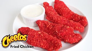 FLAMIN HOT CHEETOS FRIED CHICKEN TENDERS RECIPE | MUST TRY!