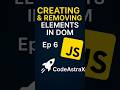 JavaScript DOM Tutorial: Create & Remove Elements Like a Pro! #programming #coding