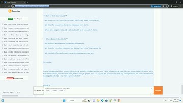 build a real time websocket application